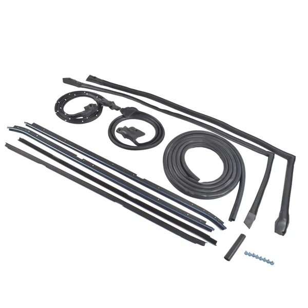 Set of 9 Rubber Weatherstripping Seal Kit Fit for 1981-1988 Buick Regal Oldsmobile Cutlass Supreme Black view 2