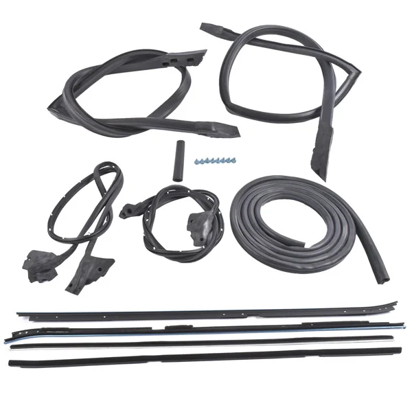 Set of 9 Rubber Weatherstripping Seal Kit Fit for 1981-1988 Buick Regal Oldsmobile Cutlass Supreme Black view 6