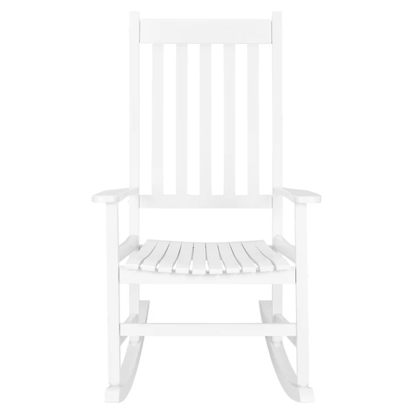 68.5*86*115CM Square Wooden Rocking Chair White view 2