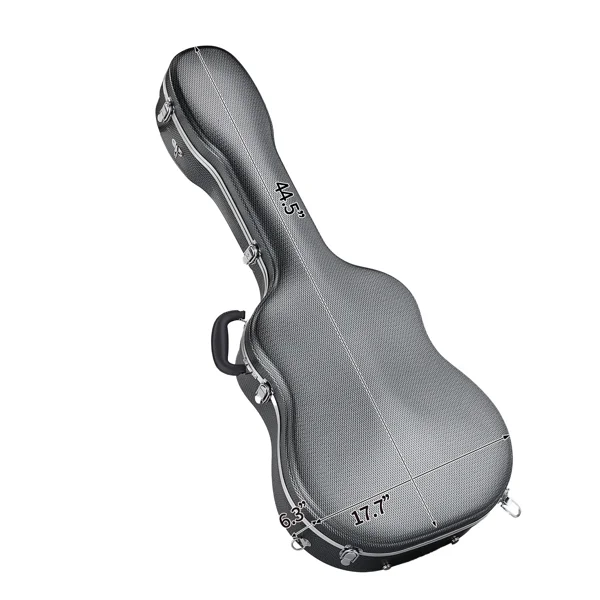 41" Folk Guitar ABS Molded Carrying Case Fits Most Acoustic Guitars Microgroove Grayish Blue view 3