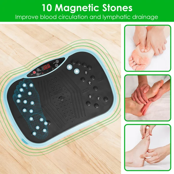 Vibration Exercise Machine With Resistant Bands Remote Control Whole Body Vibration Platform Workout Equipment Home Fitness Training Equipment For Weight Loss Fat Burner view 4