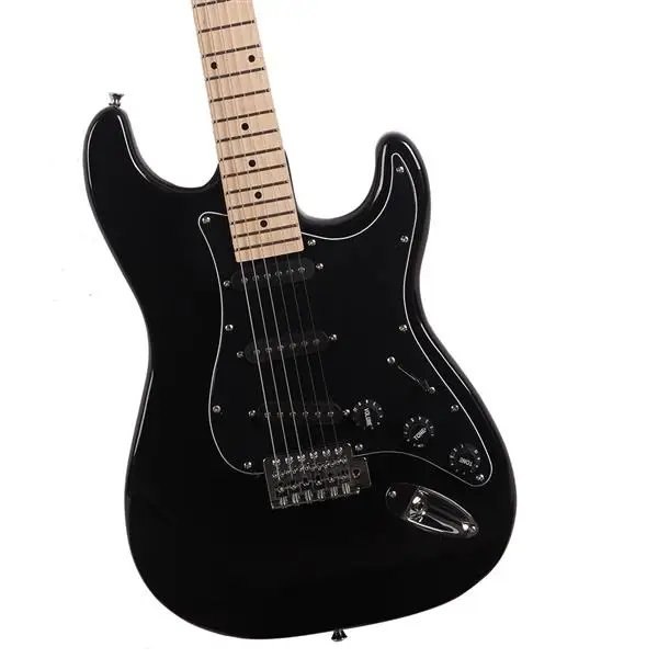 ST Stylish Electric Guitar with Black Pickguard Black view 5