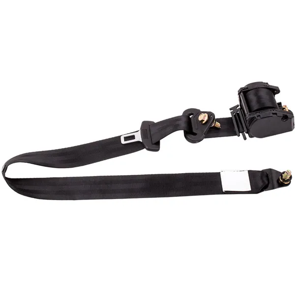 Seat Belt 3 Point Universal Retractable Safety Belt Black view 6