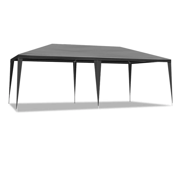10'x20' Outdoor Party Tent with 6 Removable Sidewalls, Waterproof Canopy Patio Wedding Gazebo, Black view 4