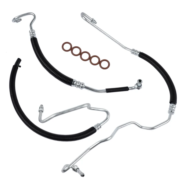 3pcs Power Steering Hose Set for Chevy Silverado GMC Sierra 2500 HD 3500 6.6L V8 Turbo DIESEL 2001-2006 15062625 15295841 15066553 view 5