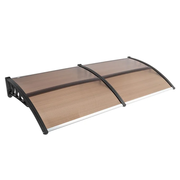 80*38in Household Application Door & Window Rain Cover Eaves Brown Board & Black Holder