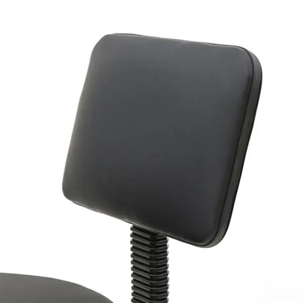 Round Shape Plastic Adjustable Salon Stool with Back Black view 3