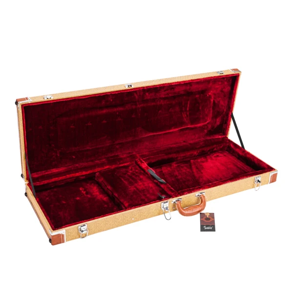 [Replace 24852220 Don't sell on Amazon]High Grade Electric Guitar Square Hard Case for GST GTL 170 SG and Burning fire Style Flat Yellow