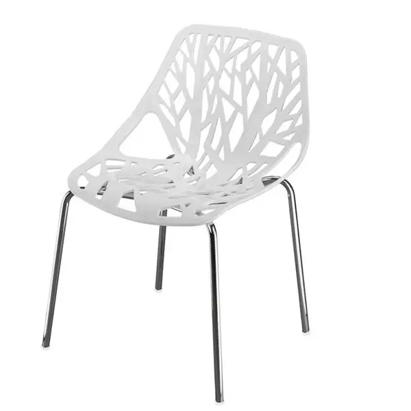 4pcs Bird's Nest Style Lounge Chair White view 2