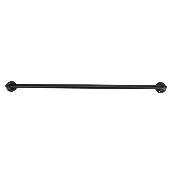 4FT iron courtyard stair handrail black view 3