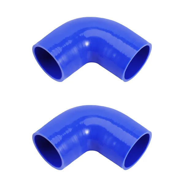 64mm Aluminum Universal Turbo Intercooler Piping Tube Kit + Elbow Hose 2.5" view 3