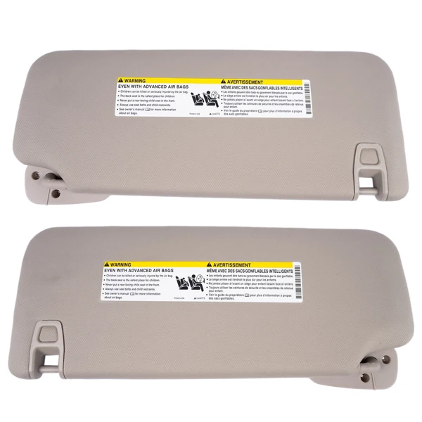 2Pcs Front Left and Right Sun Visors Sunshade for Cadillac Escalade Chevrolet Silverado GMC Yukon XL 1500 2007-2014 view 3