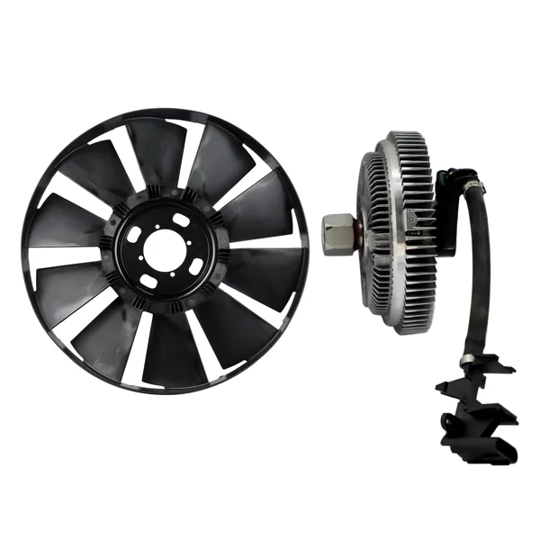 Engine Cooling Fan Blade and Clutch Kit Fits for Buick Rainier Chevrolet Trailblazer GMC Envoy 2002-2009 Black view 3