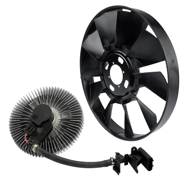 Engine Cooling Fan Blade and Clutch Kit Fits for Buick Rainier Chevrolet Trailblazer GMC Envoy 2002-2009 Black view 4