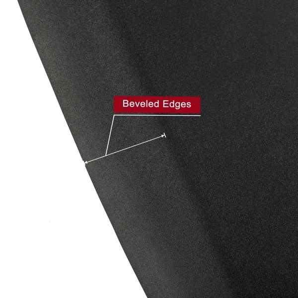 3′x 4.5′x 1/2" Beauty Salon Square Anti-fatigue Salon Mat (Square Outside And Round Inside) Black view 2