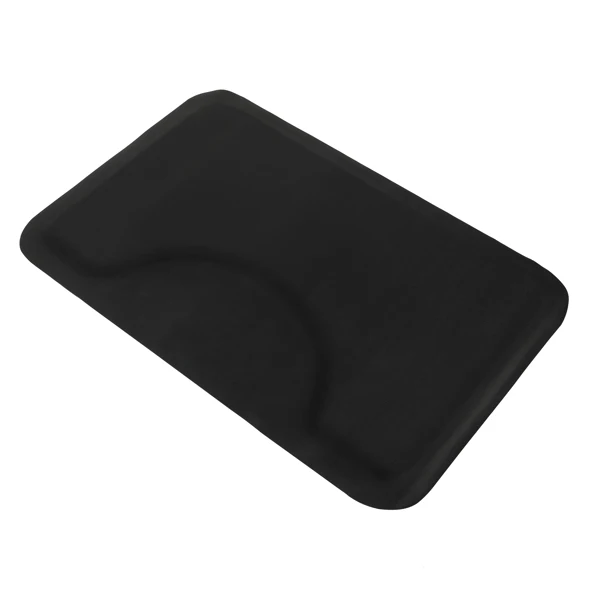 3′x 4.5′x 1/2" Beauty Salon Square Anti-fatigue Salon Mat (Square Outside And Round Inside) Black view 4