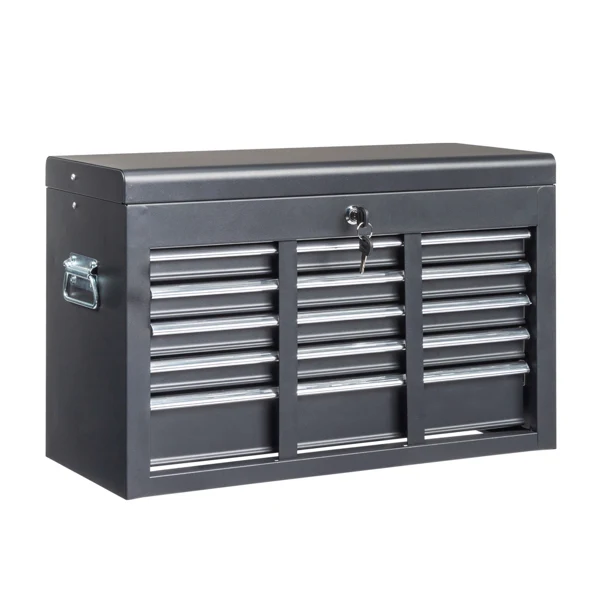 steel tool box black view 2