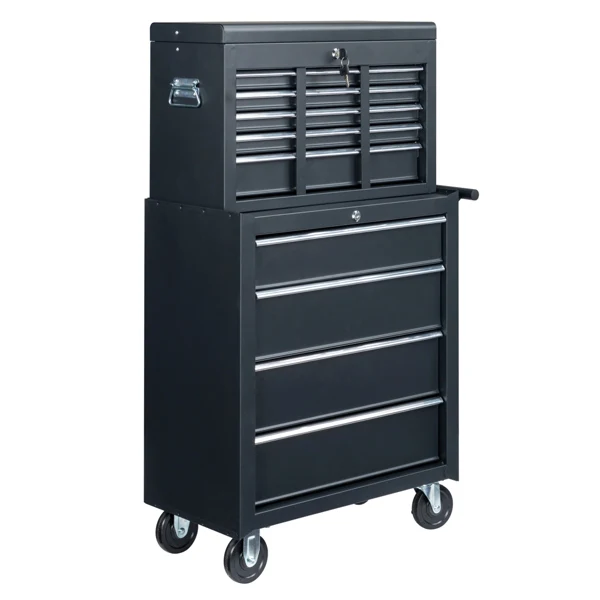 steel tool box black view 3
