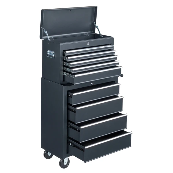 steel tool box black view 6