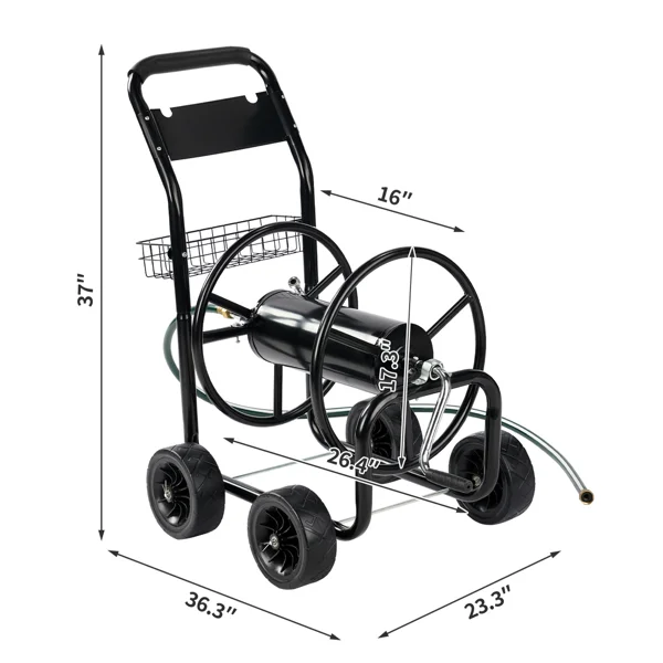 97*53*100cm Black Iron With Green Water Pipe Iron Spokes Water Pipe Truck [Not an inflatable tire] view 5