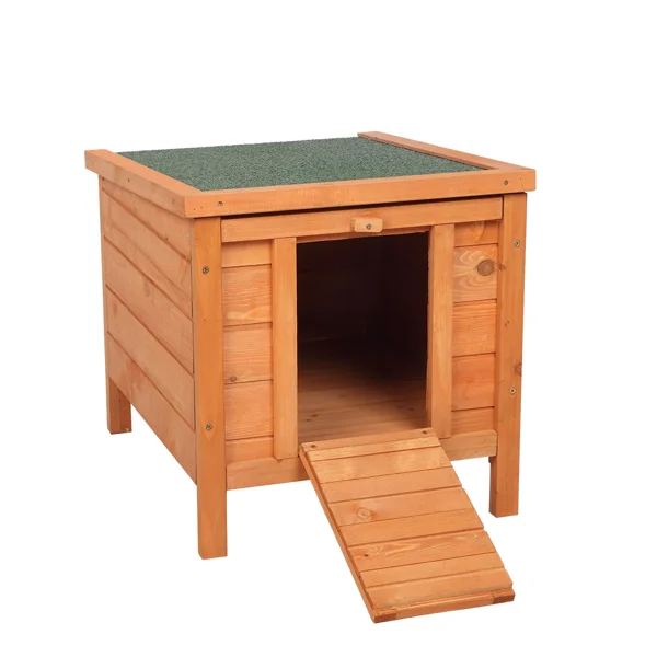 20-inch removable roof, waterproof, green asphalt roof, cedar wood, wooden chicken and rabbit cage view 6