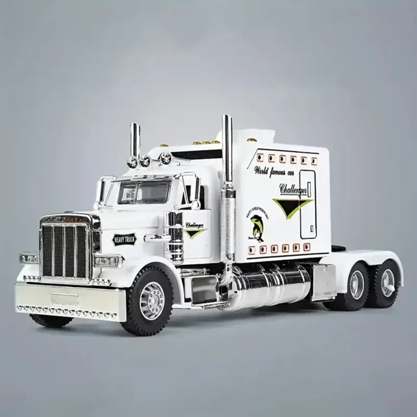 Semi Truck Toys for Boy Heavy Trucks,Metal Diecast Trucks Model Pull Back Cars with Light and Sound,Truck and Trailer Toys for Boys,Toy Trucks for Boys Age 4-8 view 4