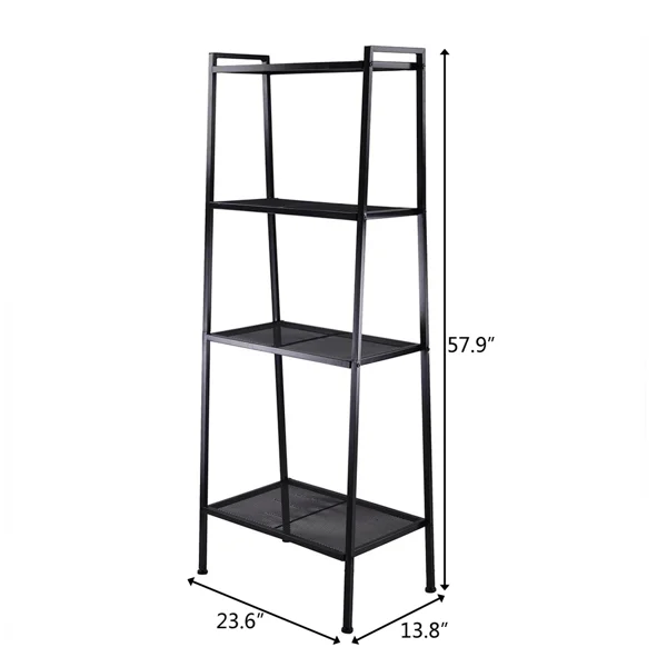 Widen 4 Tiers Bookshelf Black view 5