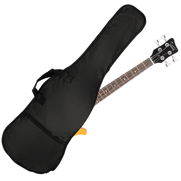 [Do Not Sell on Amazon GW101 36in Small Scale Electric Bass Guitar Suit With Mahogany Body SS Pickups, Guitar Bag, Strap, Cable Transparent Yellow view 5