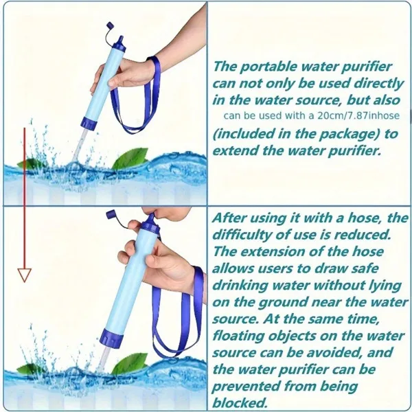 Personal Water Filter for Hiking, RV Camping, Travel, and Emergency Preparedness view 2