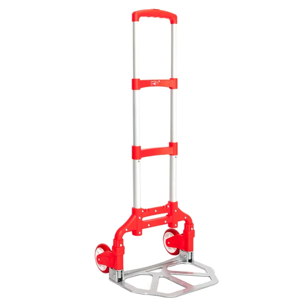 Portable Foldable Telescopic Trolley Trolley Luggage Trolley Red view 2
