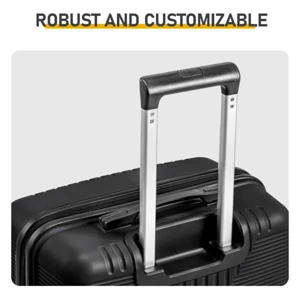 PP Trolley Case 20in 24in 28in 3PCS Suitcase Set Black view 6