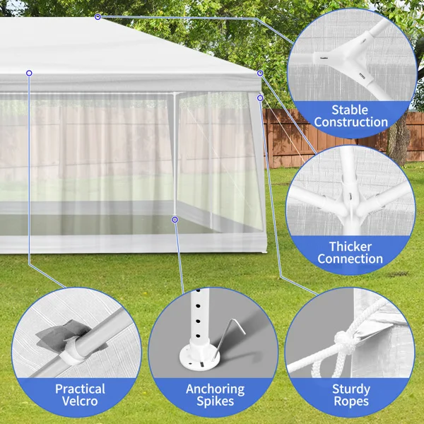 10X20FT Mesh Party Tent view 5