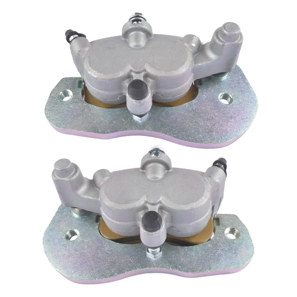 2pcs Front Brake Calipers & Sintered Pads Replacement for Can-Am Commander Defender Maverick 705601462+705601463