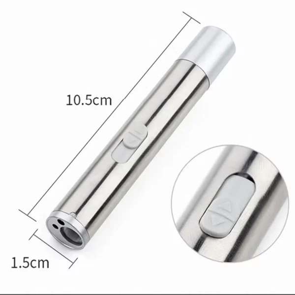 2PCS 3 in1 1mw USB Rechargeable Pet Toy Pen Flashlight Red laser Beam UV Light 3-Modes Lamp view 2