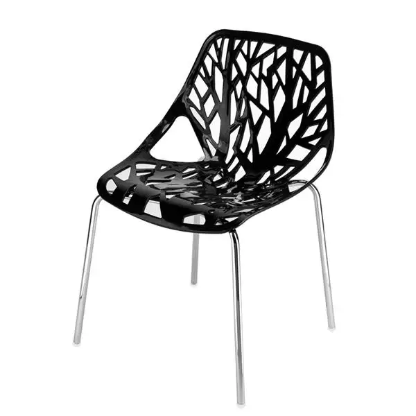4pcs Bird's Nest Style Lounge Chair Black view 6