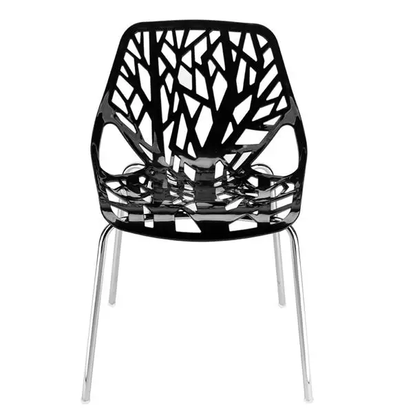 4pcs Bird's Nest Style Lounge Chair Black