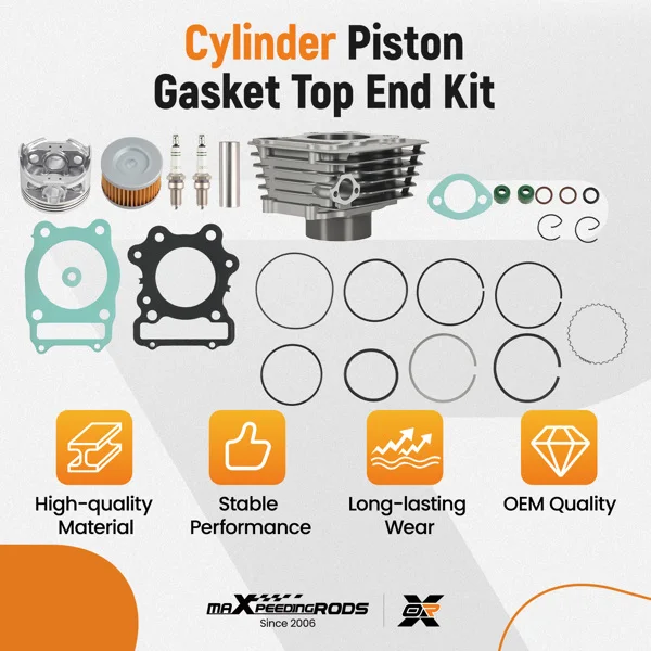 Cylinder Piston Top End Rebuild Kit for Honda TRX 300 Fourtrax FW 4x4 2x4 88-00 view 5