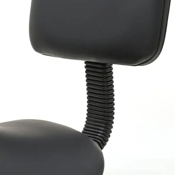 Saddle Shape Adjustable Salon Stool with Back Black view 3