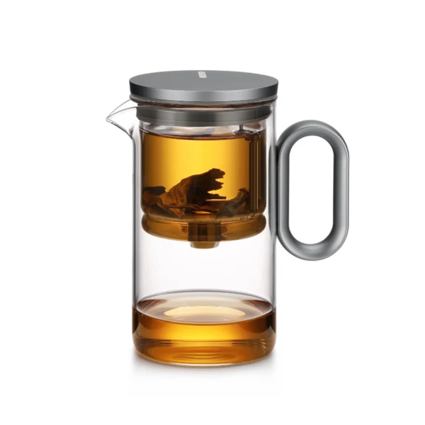 Heat-resistant glass teapot, magnetic switch, Gunmetal Grey 500mL