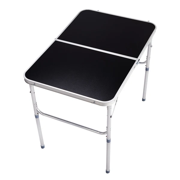 3ft Aluminum Alloy Folding Table Black view 5