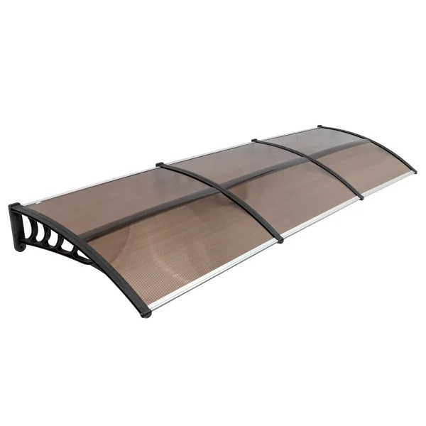 HT-300 x 100 Household Application Door & Window Rain Cover Eaves Brown Board & Black Holder view 2