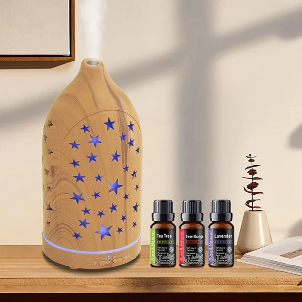 200ml Essential Oil Diffuser for Home 7 LED Color Changing, Ultra Quiet, BPA-Free Aromatherapy Diffuser for Office, Yoga & Sleep view 2