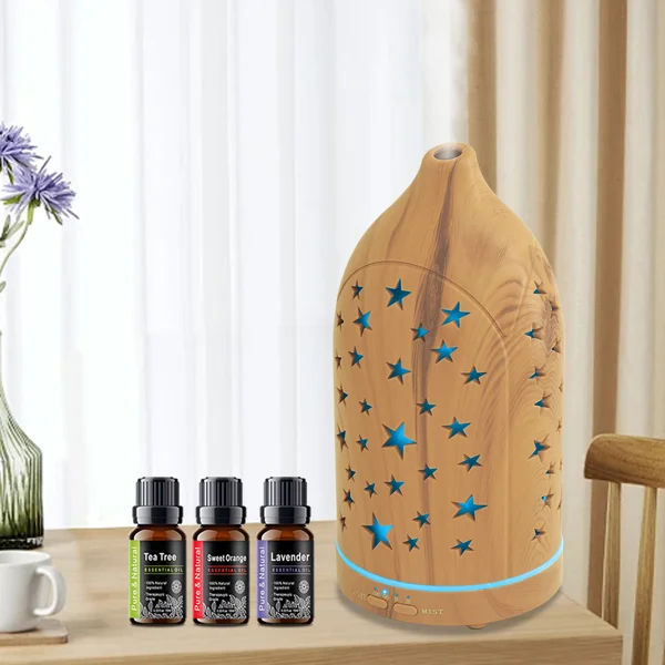 200ml Essential Oil Diffuser for Home 7 LED Color Changing, Ultra Quiet, BPA-Free Aromatherapy Diffuser for Office, Yoga & Sleep view 4