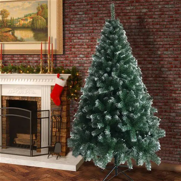 6FT Iron Leg White PVC 650 Branches Christmas Tree view 6