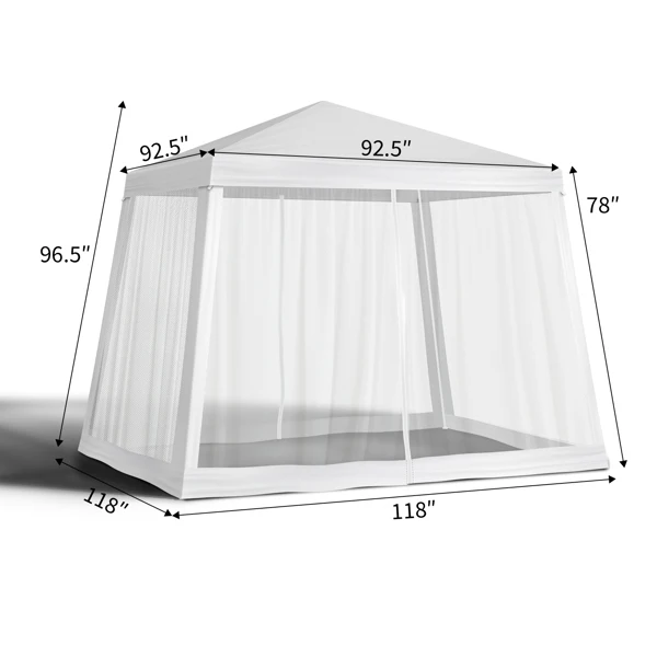 8X8FT Mesh Party Tent view 2