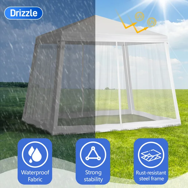 8X8FT Mesh Party Tent view 6