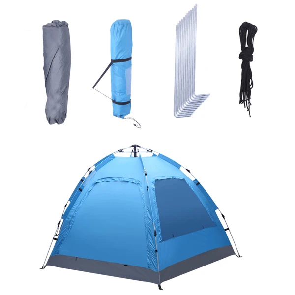 3-4 Person Automatic Family Tent Instant Pop Up Waterproof for Camping Hiking Travel Outdoor Activities view 5