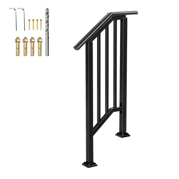 Handrails for Outdoor Steps Fits 1 to 2 Steps view 2