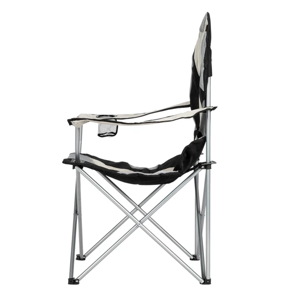 Medium Camping Chair Fishing Chair Folding Chair Black Gray view 5