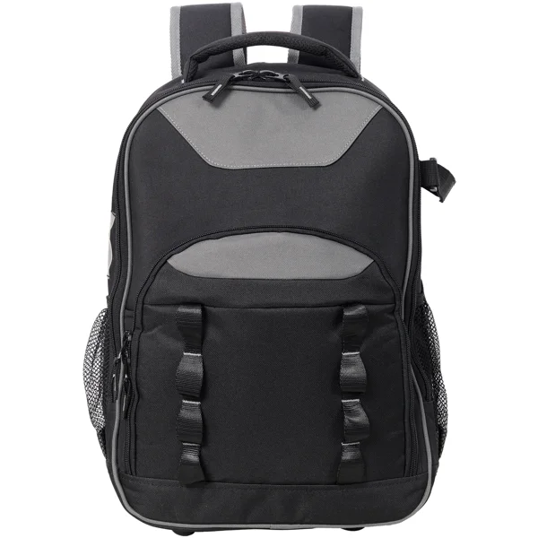 Oxford Cloth Multifunctional Tool Backpack, Heavy-Duty Tool Bag with Multiple Pockets for Electricians and Technicians view 4